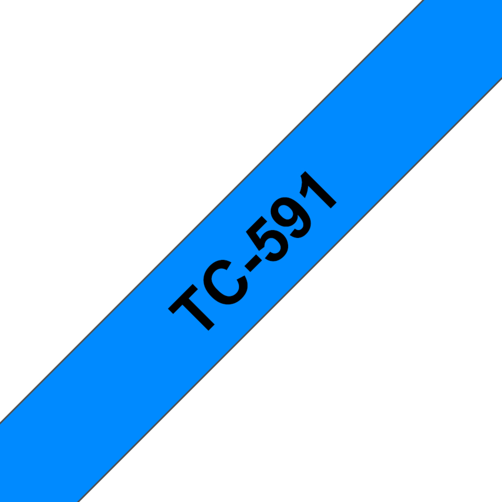 Bredher TC-591 Black on Blue TC Black P-touch PT2000 PT3000 PT500 PT5000 PT8E