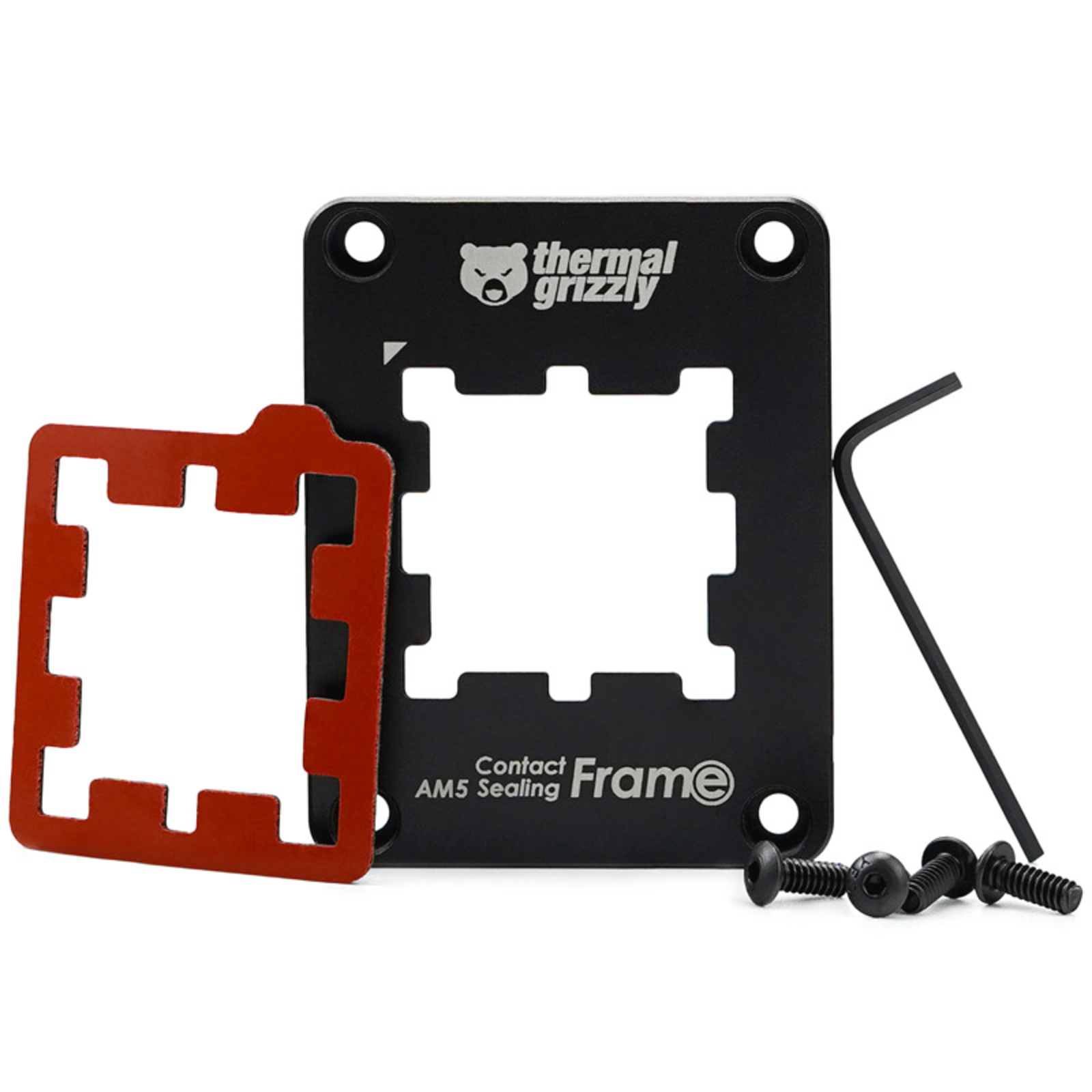 Thermal Grizzly Contact Sealing Frame AM5 Black AMD CPUs with Socket AM5