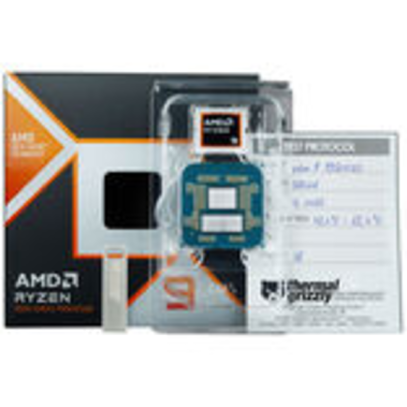 Thermal Grizzly Delidded AMD Ryzen 9 9950X3D Boxed Version Processor Delidded Direct Die Heat Sink