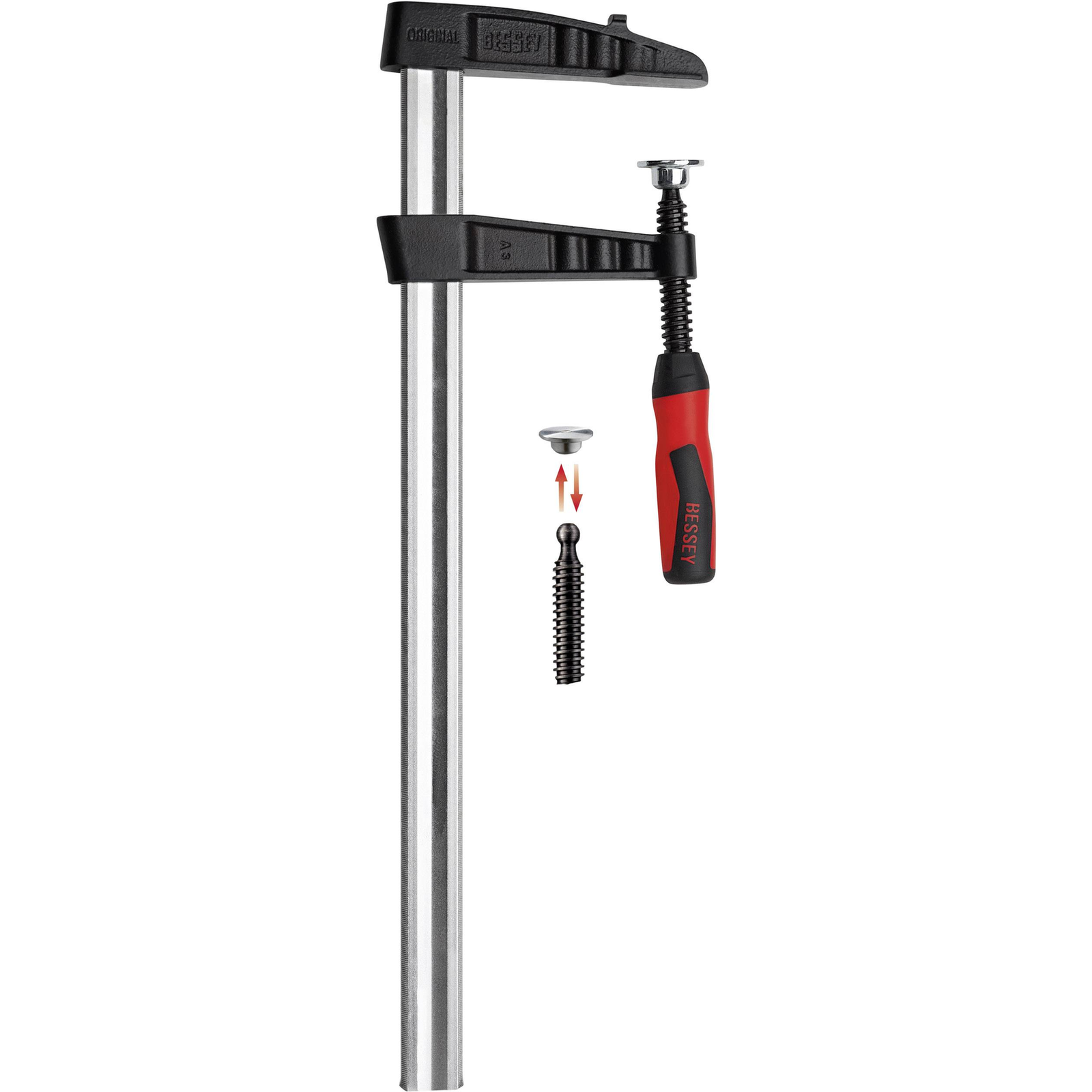 Bessey Malleable Cast Iron Screwdriver TGK-2K Clamping W.800mm A.120mm 2K Handle 35x11mm