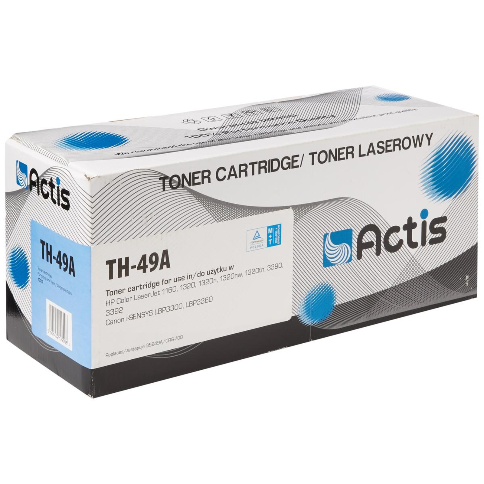 ACTIS TH-49A Toner Replacement HP 49A Q5949A Canon CRG-708 Standard 2500 Pages Black