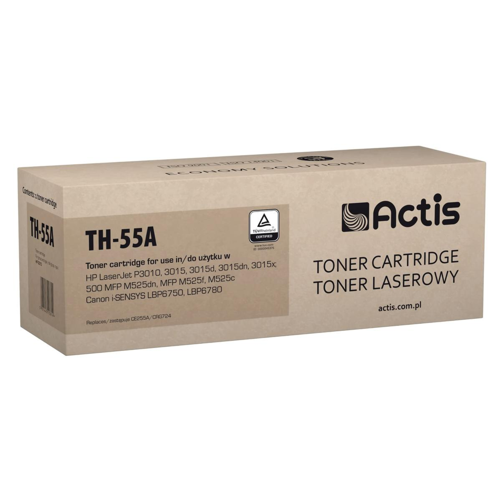ACTIS TH-55A Toner Replacement HP 55A CE255A Standard 6000 Pages Black