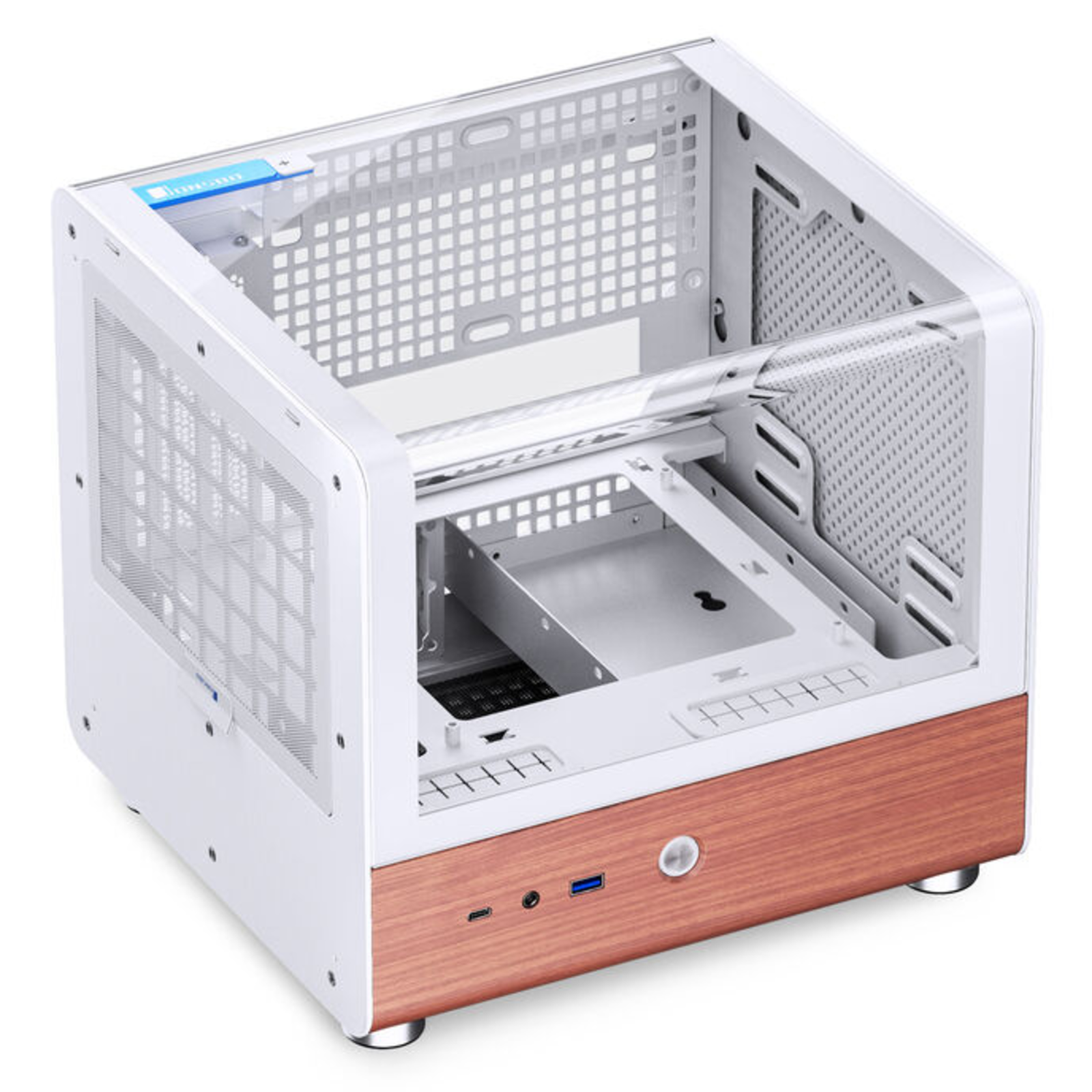 Jonsbo TK-0 PC Case Mini Tower Mini-ITX Tempered Glass Wood White