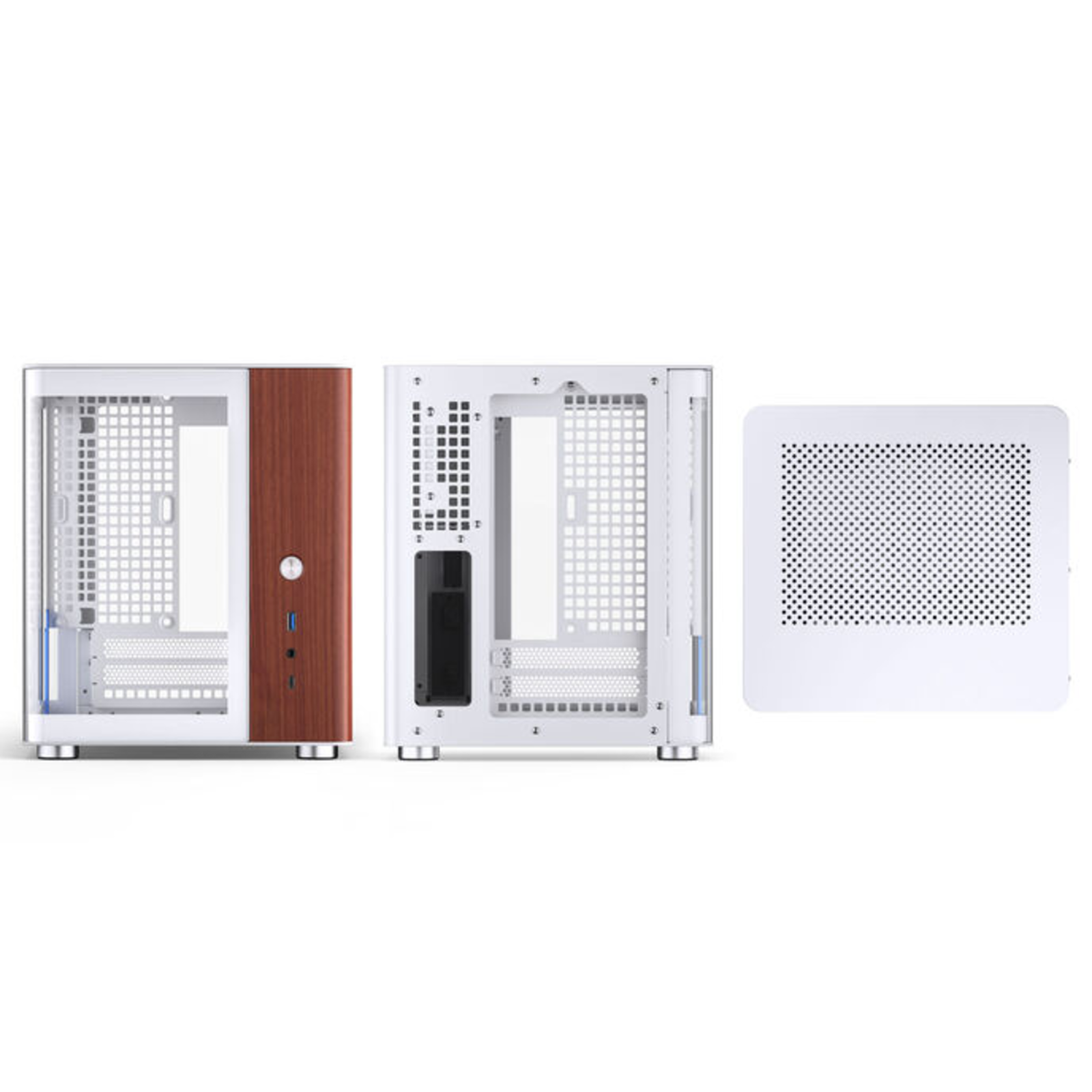 Jonsbo TK-0 PC Case Mini Tower Mini-ITX Tempered Glass Wood White