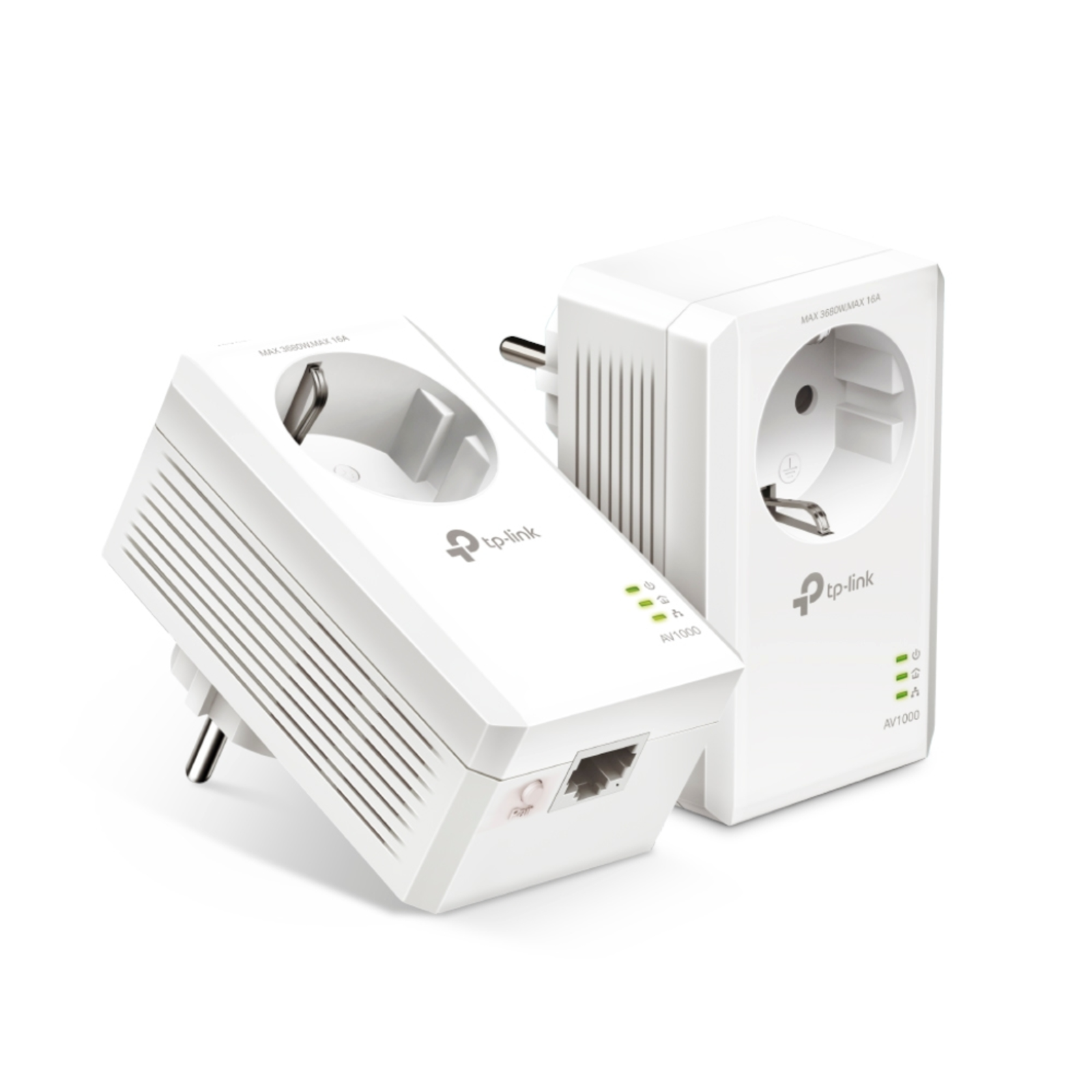 TP-Link AV1000 Gigabit Passthrough Starter Kit Powerline Adapterkit GigE