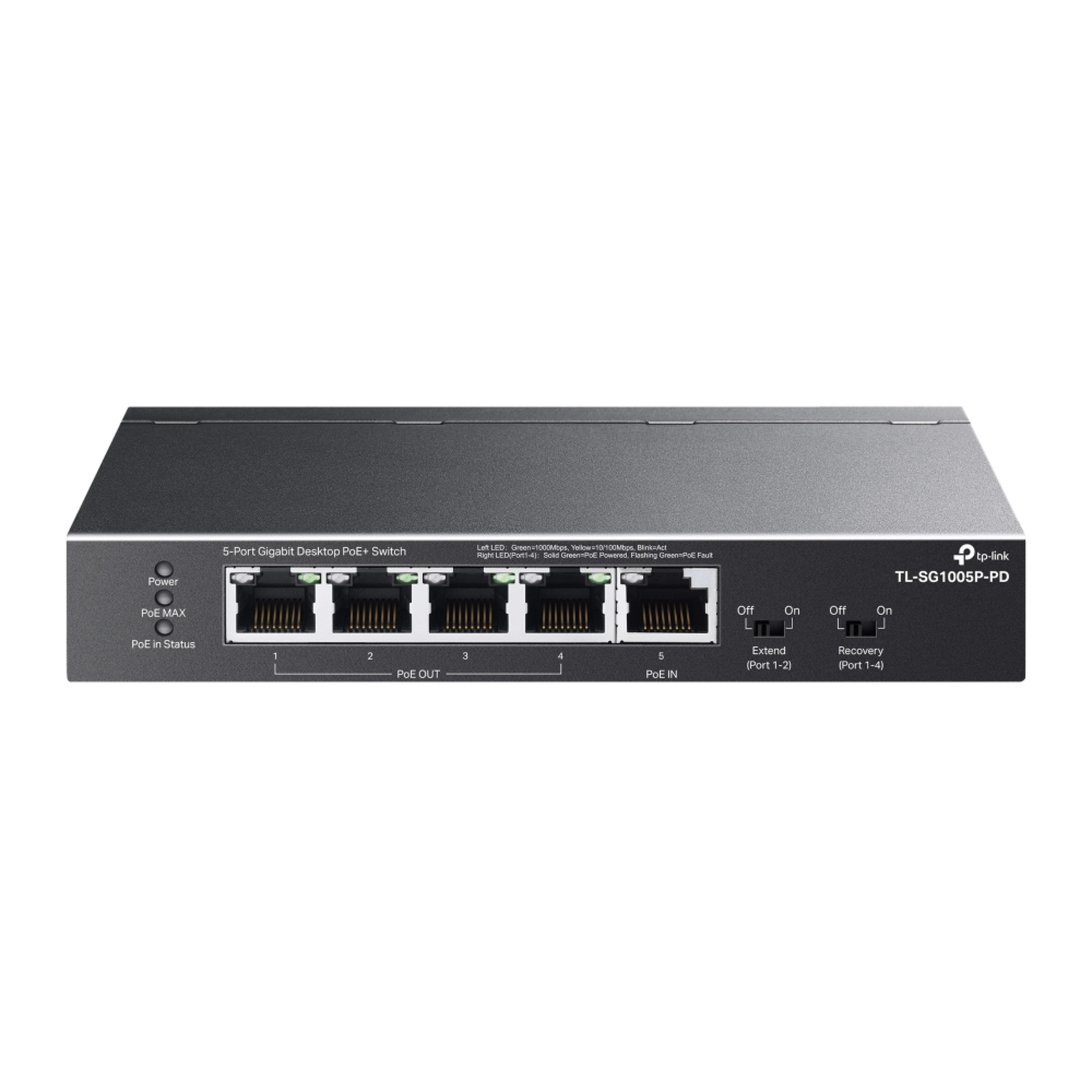TP-Link TL-SG1005P-PD Network Switch Gigabit Ethernet 10/100/1000 Power over Ethernet PoE Black