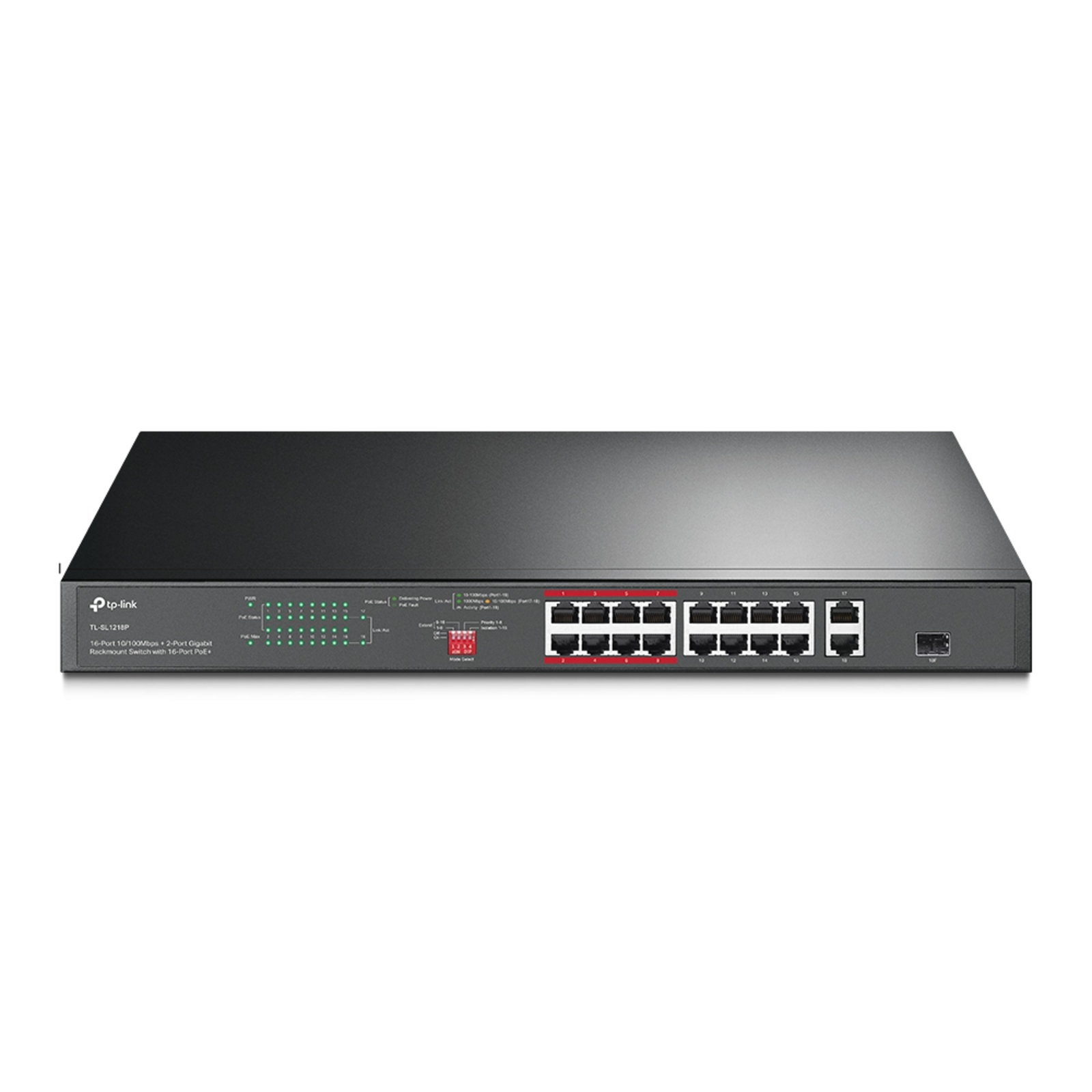 TP-Link SL1218P Switch 16xFE PoE+ 2xGb 1xSFP