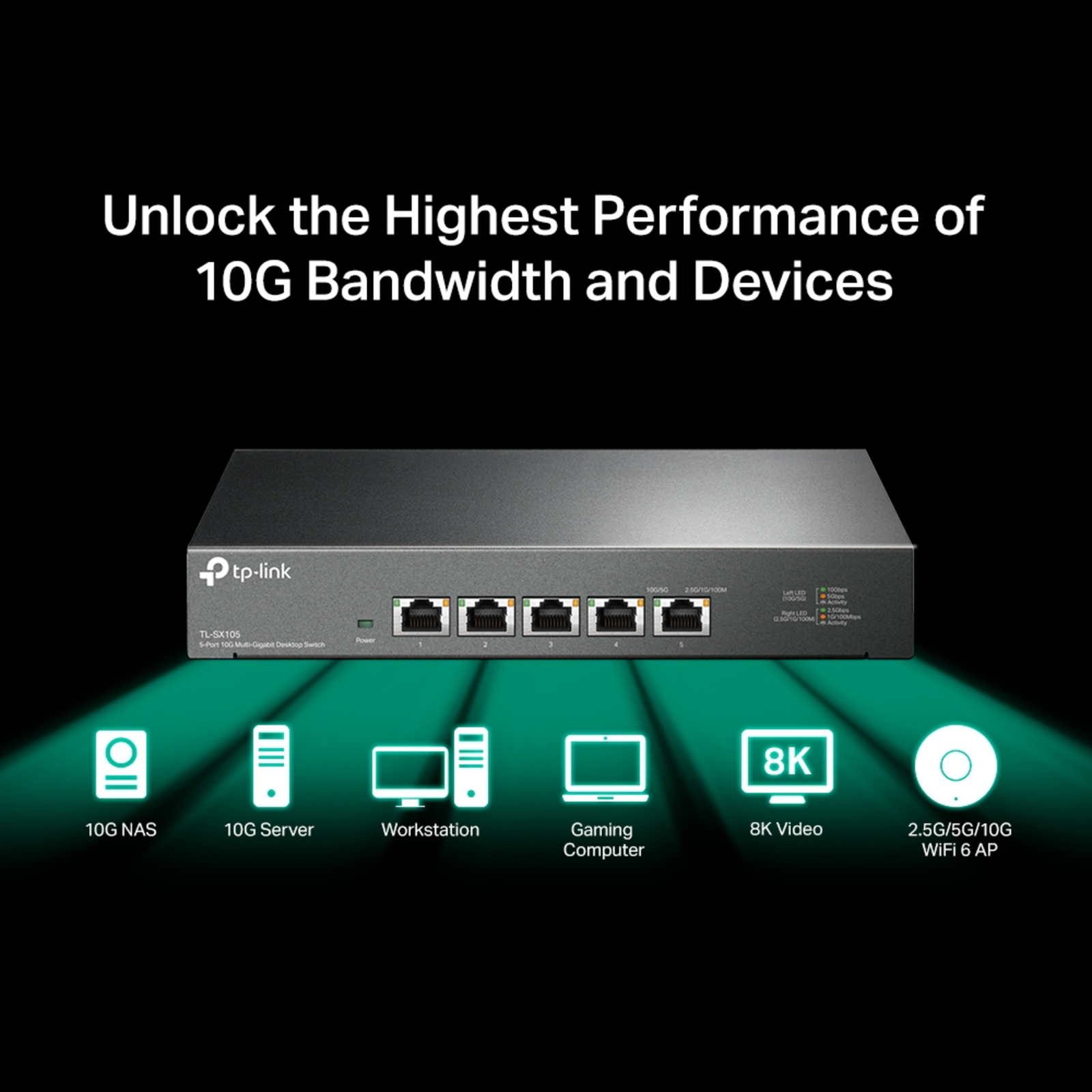 TP-Link Switch 5x 10G Multi-Gigabit TL-SX105