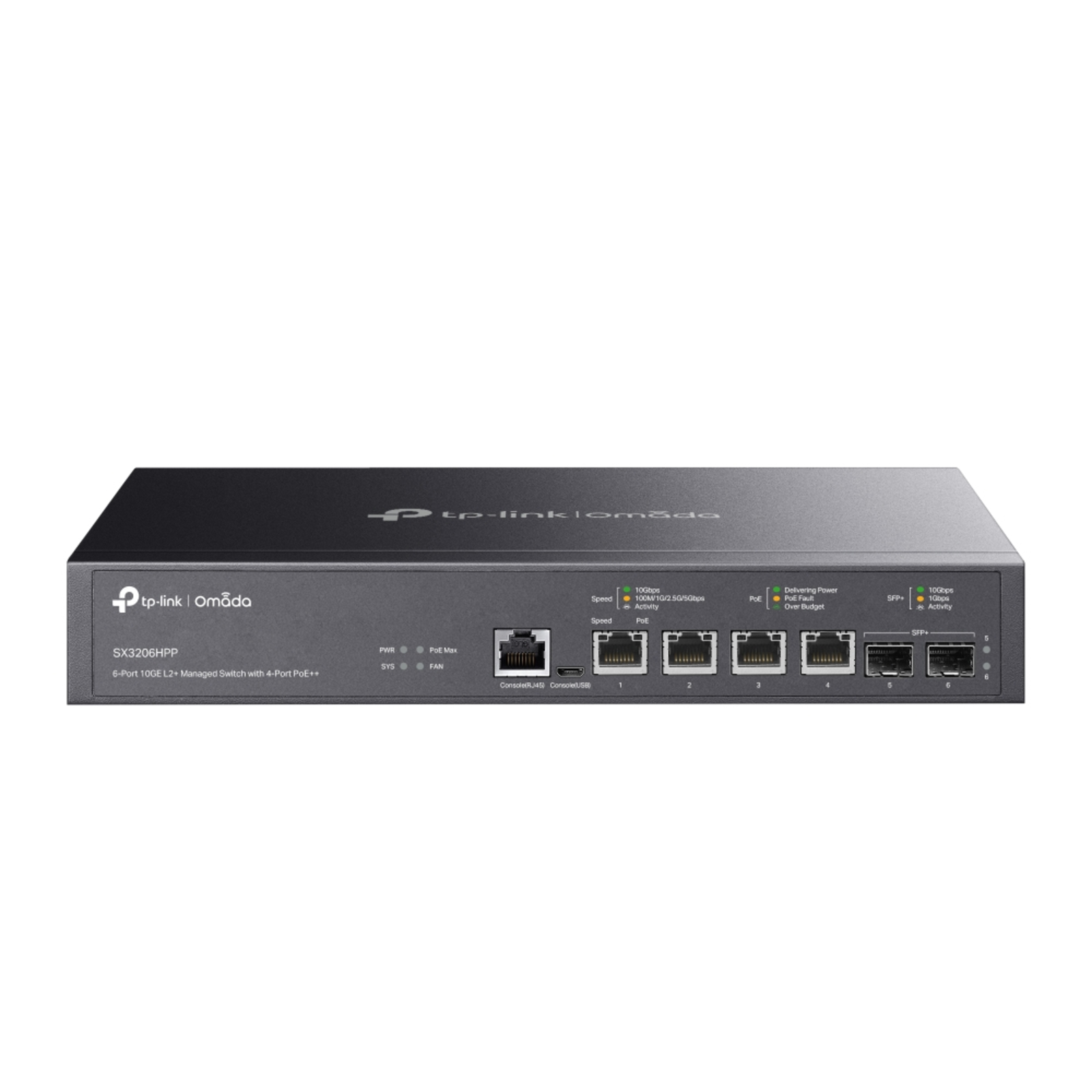 TP-Link JetStream TL-SX3206HPP L2+ 4x 10GbE RJ45 2x SFP+ 4x PoE++ 200W