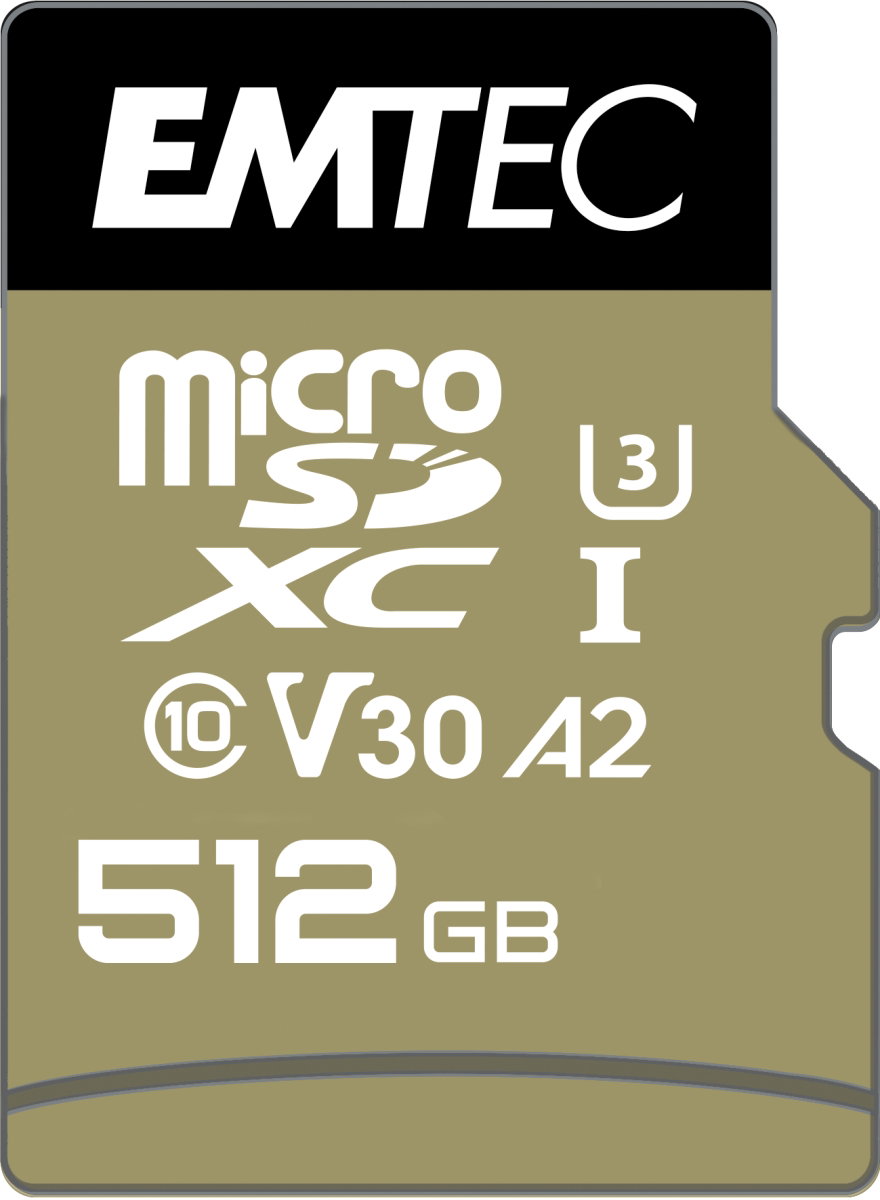 Emtec MicroSDXC 512GB UHS-I U3 V30 SpeedIN Pro