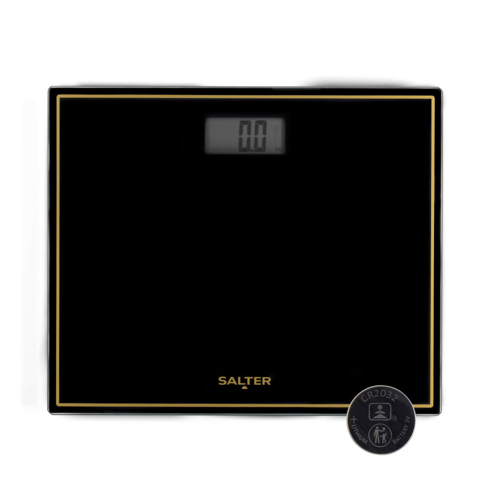 Salter 9207 BGHCFEU12 Compact Electronic Bathroom Scale, Black