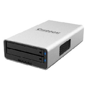 STARDOM SOHORAID 2 Bay (2.5 only) USB3.0 RAID Enclosure Aluminum Enclosure Supports SATA 3 HDD/SSD (RAID 0 1 & JBOD)