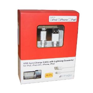 Cirago (Apple Certified) Mac Lightning Data Sync & Charge cable (3Meter) Black