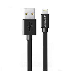 Lightning Flat Cable (Black 2 Meter)