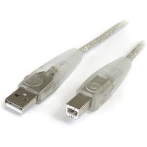 USB Cable Fast Speed PC - Data Printer Scanner Cable USB A to B Long Gray (5 Meter Heavy Duty NRCS Approved)