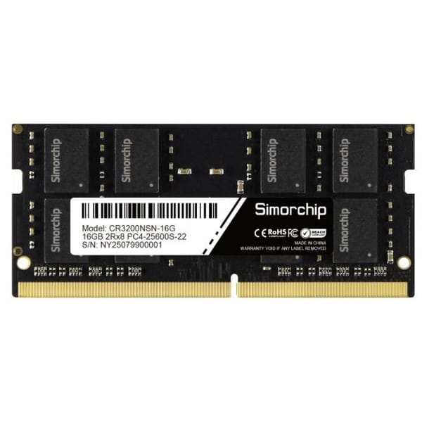 8GB Simorchip DDR4-3200Mhz SO-DIMM 1Rx8 CL22 1.2V 260 Pin Notebook Memory Module