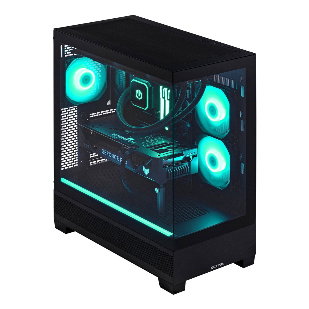 Actina 5901443416432 PC AMD Ryzen 7 7800X3D 32 GB DDR5-SDRAM 1 TB SSD NVIDIA GeForce RTX 5070 Midi Tower Black