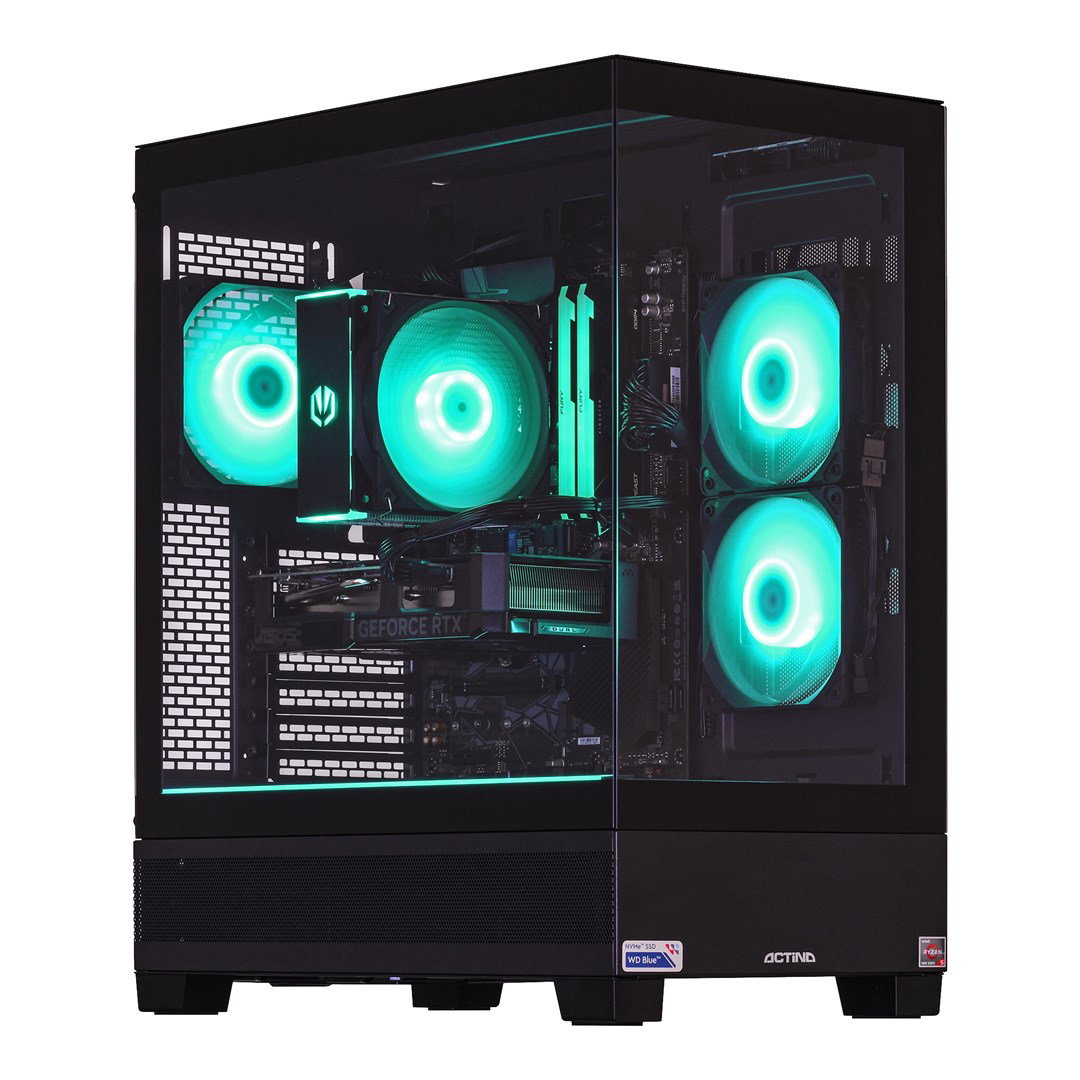 Actina 5901443421085 PC AMD Ryzen 5 5600X 32 GB DDR4-SDRAM 1 TB SSD NVIDIA GeForce RTX 5060 Midi Tower Black