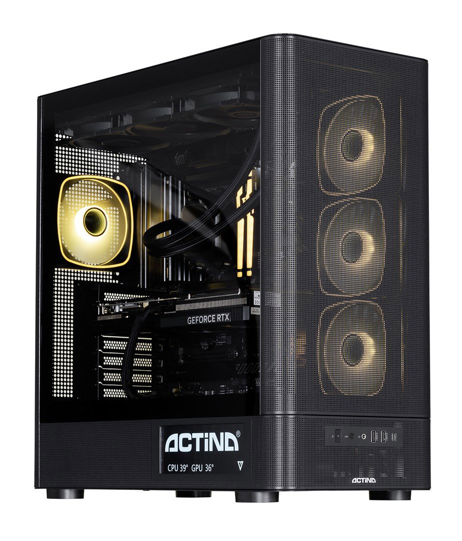 Actina 5901443440246 PC AMD Ryzen 9 9900X3D 32 GB DDR5-SDRAM 1 TB SSD NVIDIA GeForce RTX 5070 Ti Windows 11 Home Midi Tower Black
