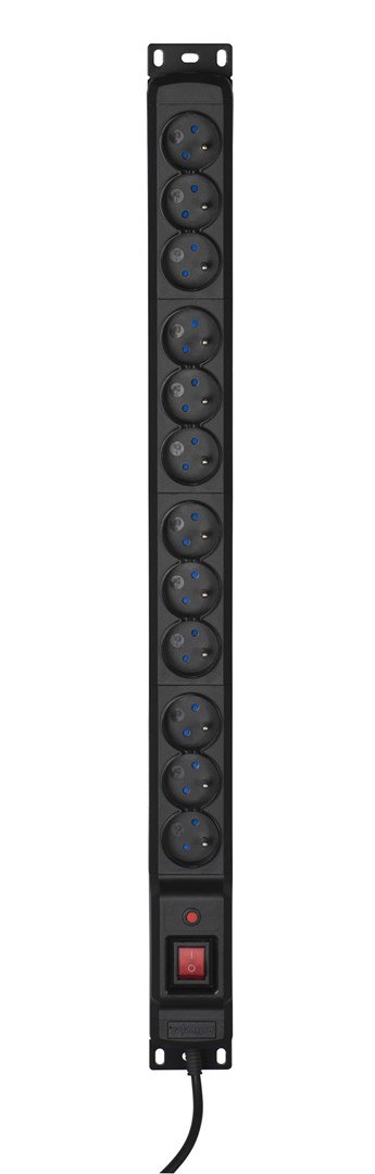 Activejet COMBO 12 socket power strip 5m black