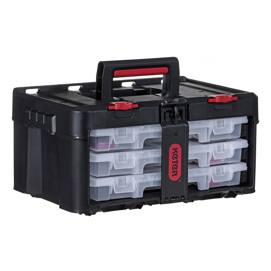 Toolbox KETER Stack N Roll (17210831/253380) with 3 organizers Black