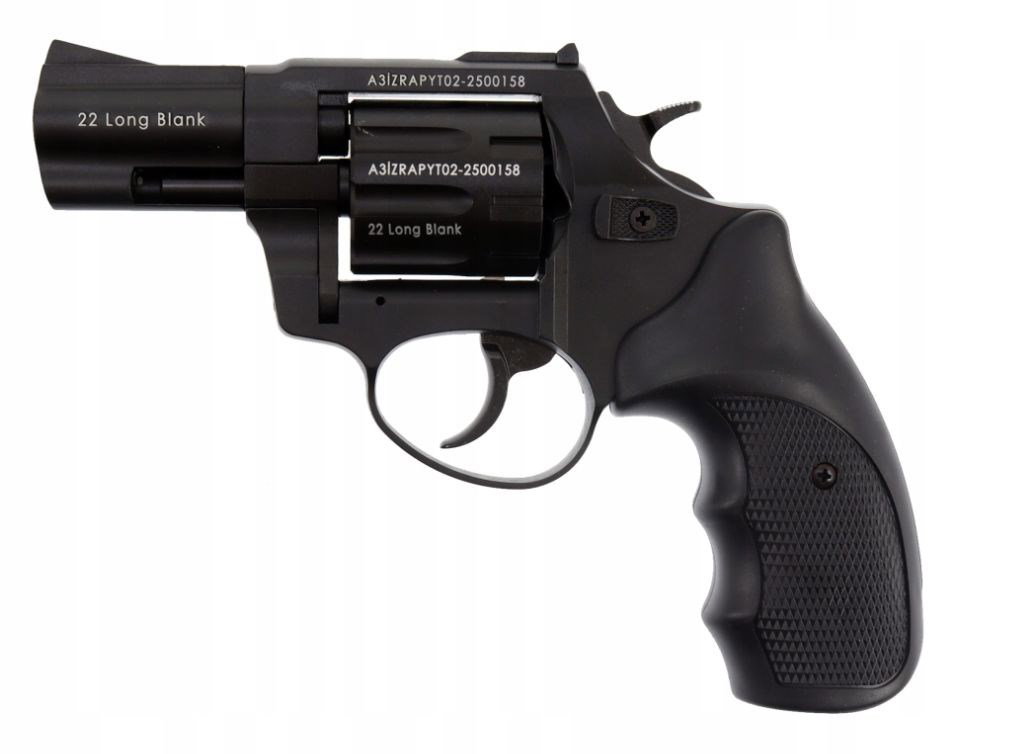 ZORAKI R1-K6L BAS alarm signal blank-firing revolver, 2.5 barrel, .22 Long Blank caliber, black (R1256BMP-BAS)