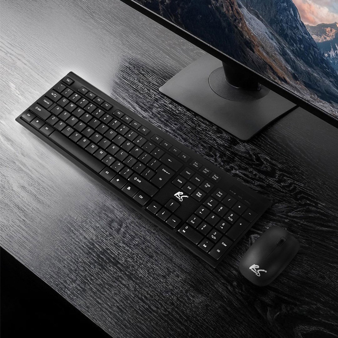 NanoRS Wireless Keyboard and Mouse Combo with Ergonomic Design RS580 for Smooth and Efficient Use