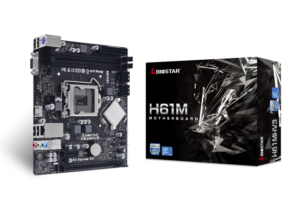 Biostar H61MHV3 motherboard Intel H61 LGA 1155 (Socket H2) micro ATX