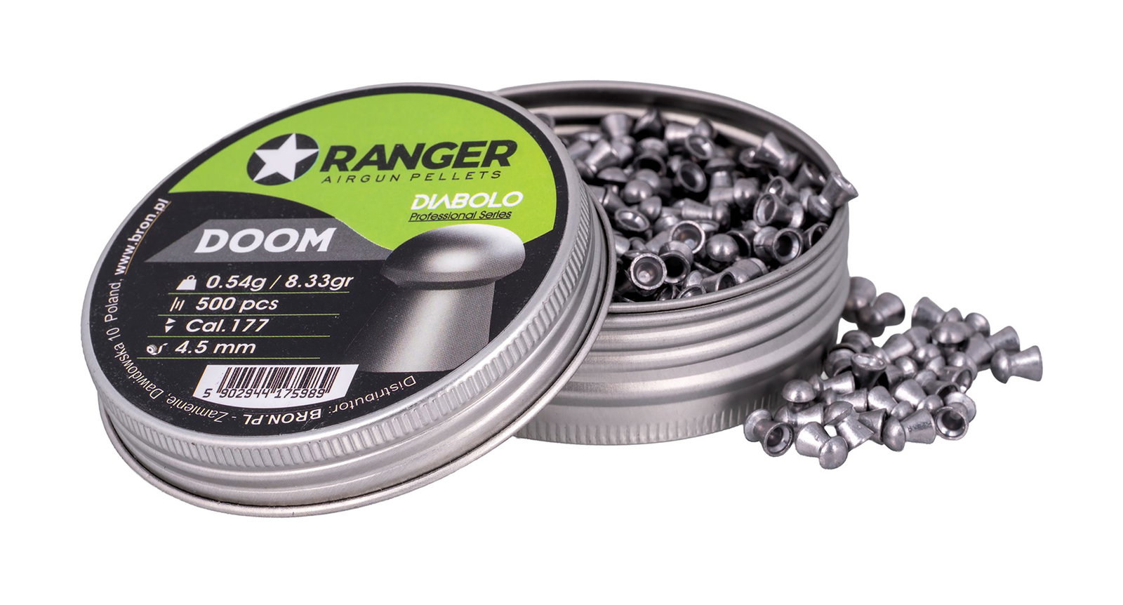 4.5 mm RANGER Diabolo Professional Doom shotgun 500 pcs. 0,54 g