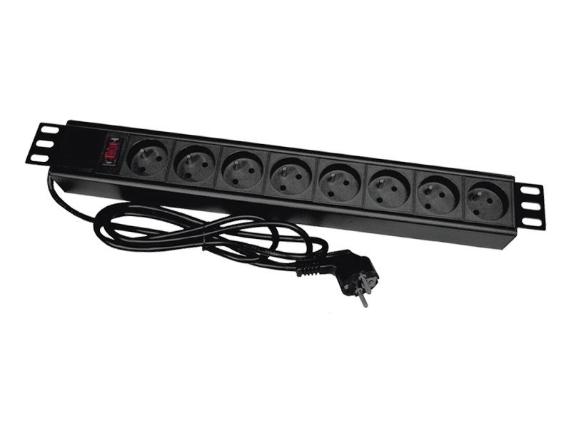 Alantec PZ081U3M power extension 3 m 8 AC outlet(s) Indoor Black