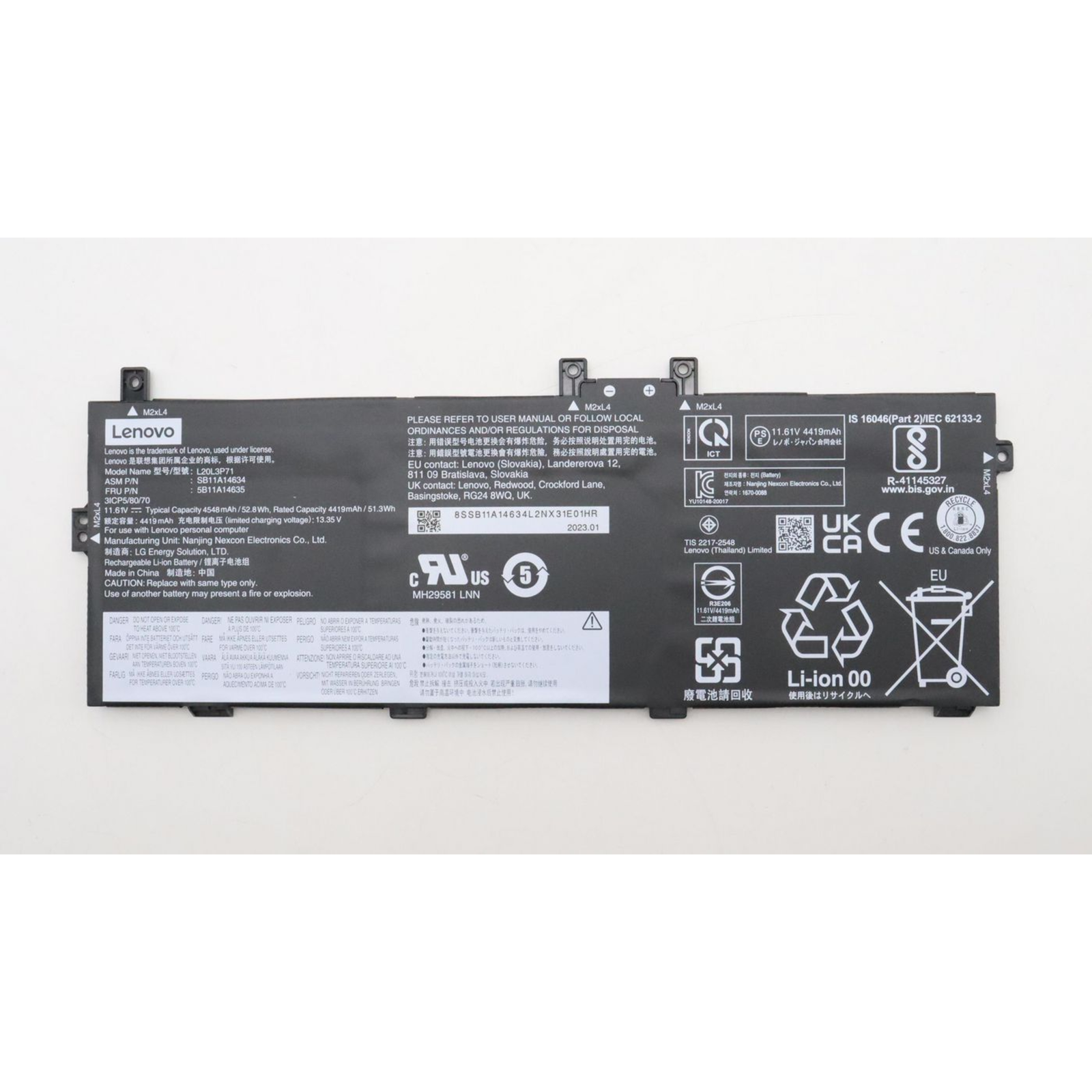 Lenovo BATTERY Internal 3c 52.8Wh LiIon LGC