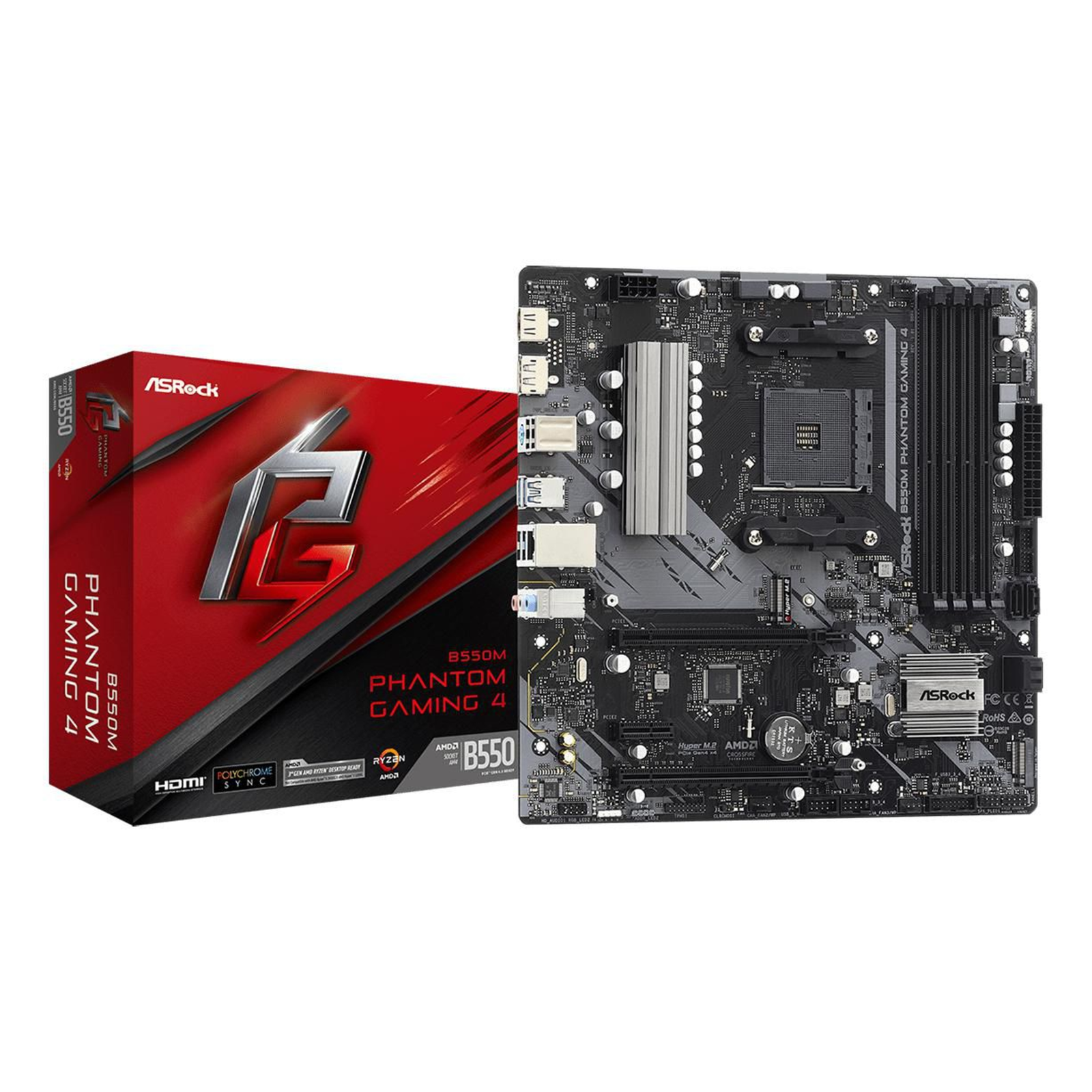 ASRock B550M Phantom Gaming 4 Micro-ATX AM4 AMD B550