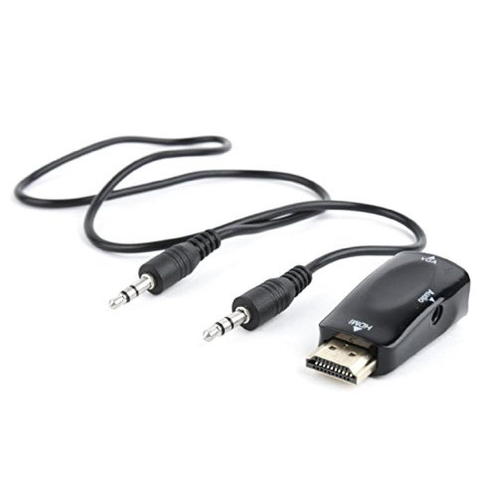 Gembird HDMI Male (Type A) 1.2 to VGA Female (D-sub DE-15) Converter with 3.5mm Jack Cable (Black)