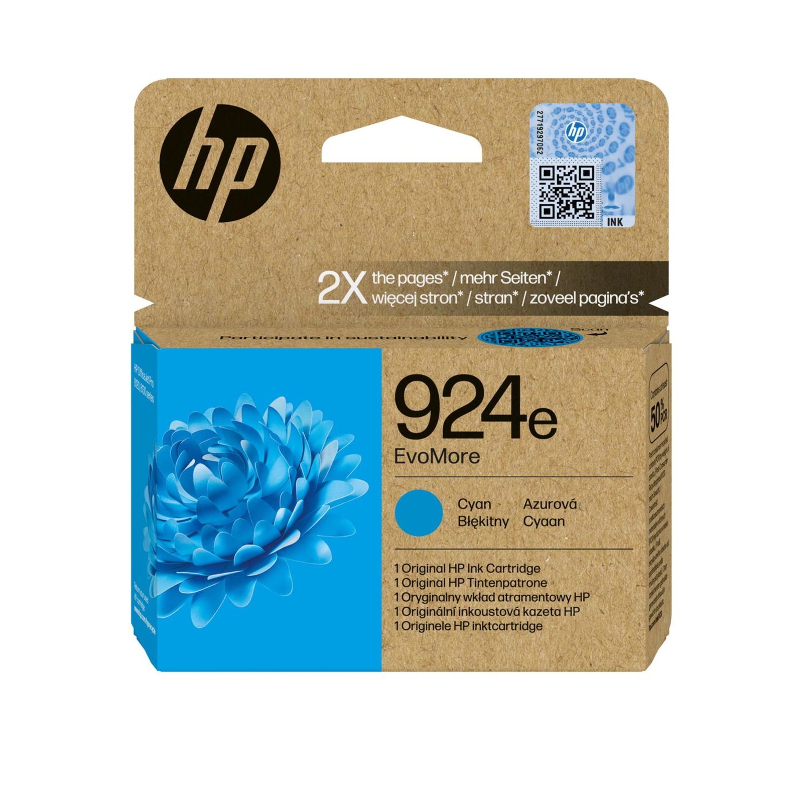 HPI Ink Cartridge 924e EvoMore cyan 800 Pages Ink