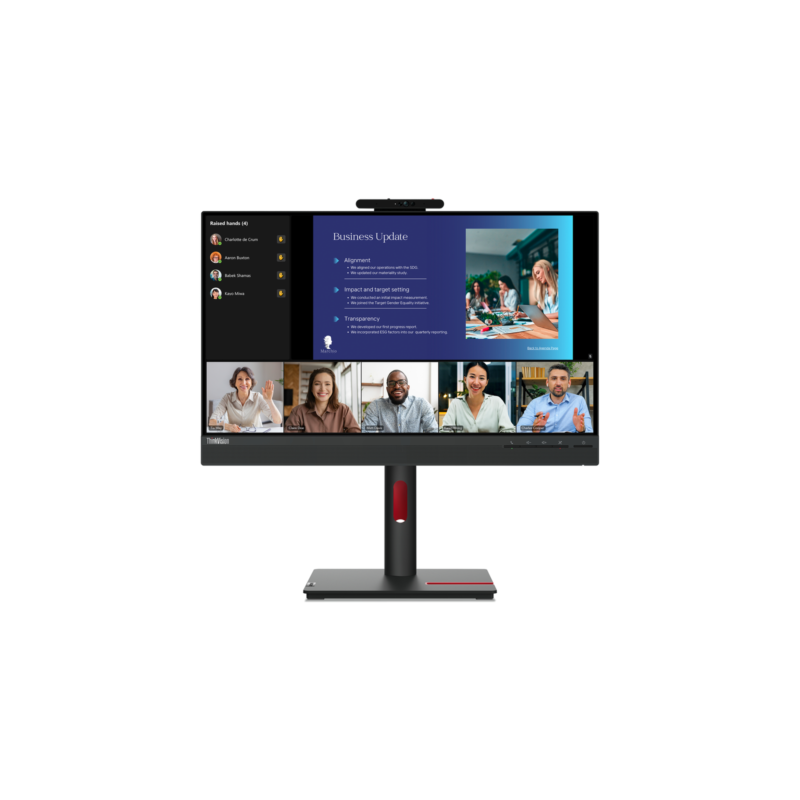 Lenovo ThinkVision T24v-30 24 1920 X 1080 Full HD VGA HD-15 HDMI DisplayPort 75Hz Pivot Monitor