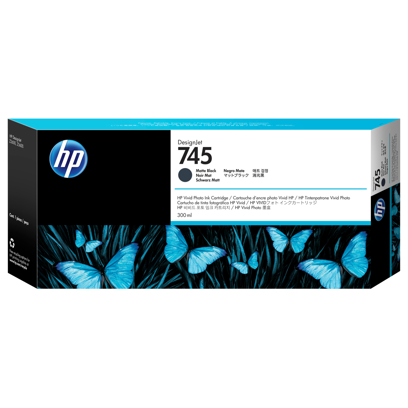 HPI 745 DesignJet Printer Cartridge matte Black 300 Ml High XL Yield