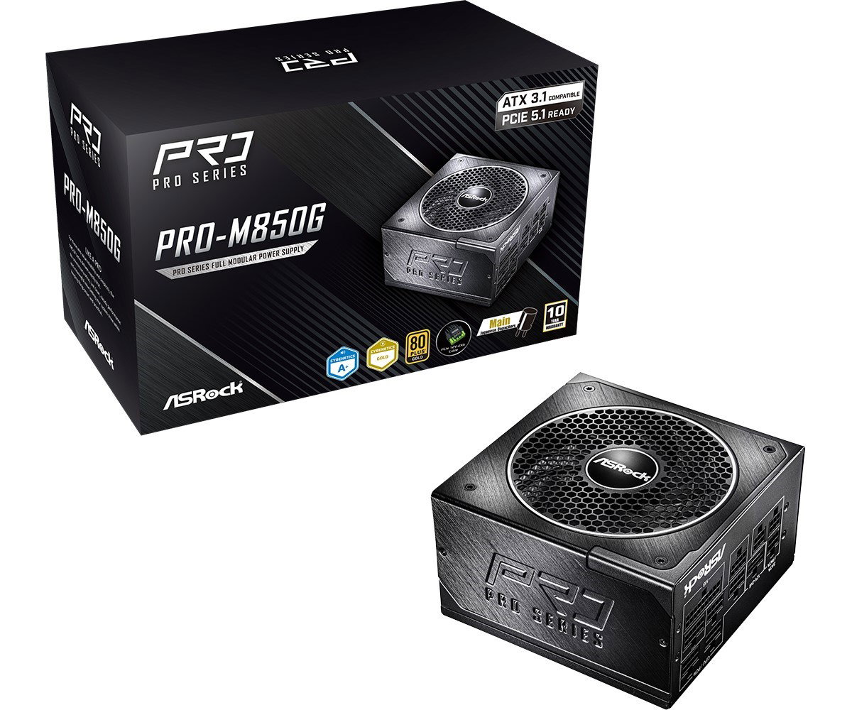 Asrock PRO-M850G 850W 80 PLUS Gold power supply unit