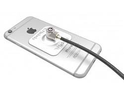 UNIVERSAL TABLET LOCK PLATE - WITH KEYED CABLE LOCK - BLACK
