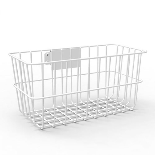 ROLLING STAND BASKET - WHITE - .