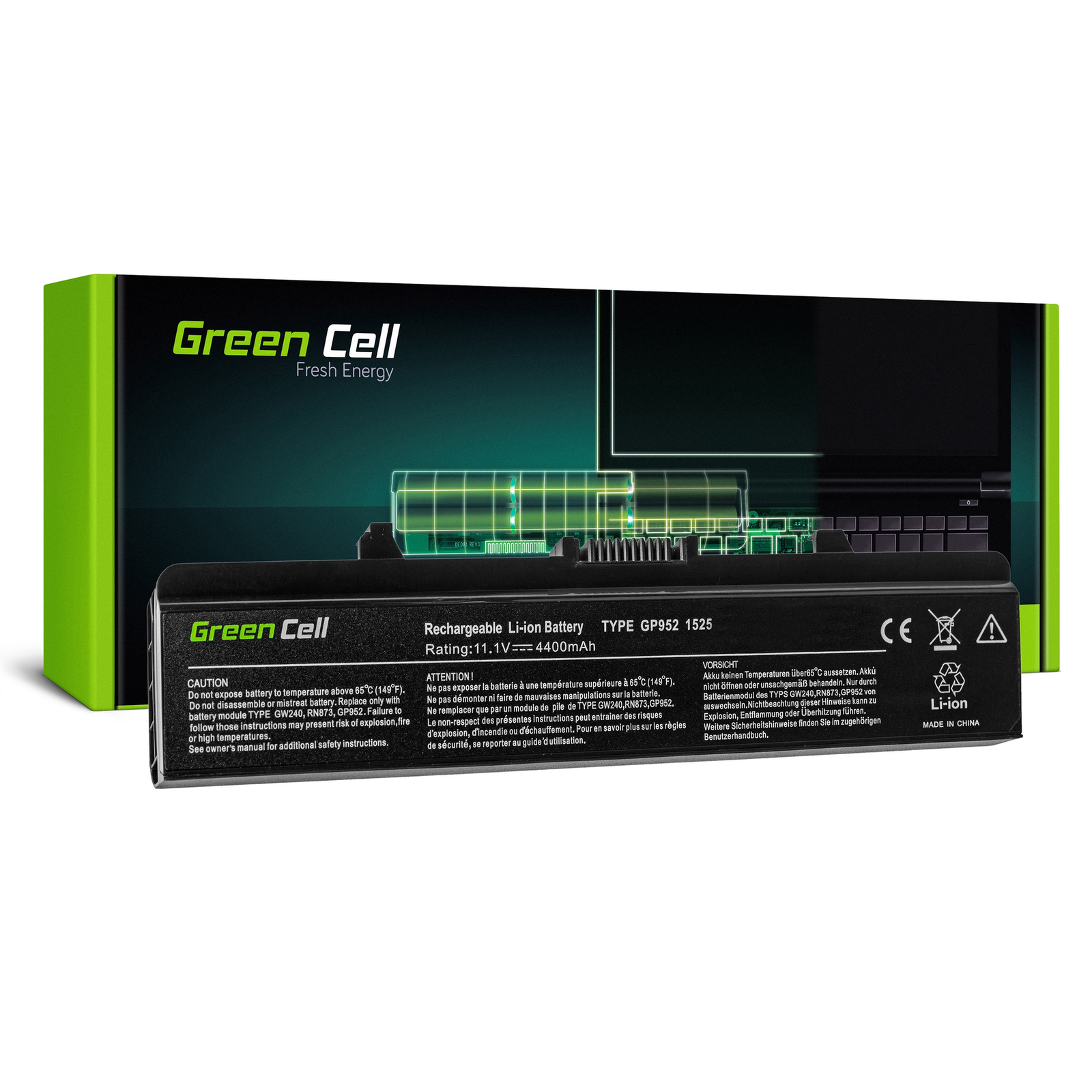 Greencell Laptop Battery for Dell Latitude E5520 E6530 11.1V 4400mAh