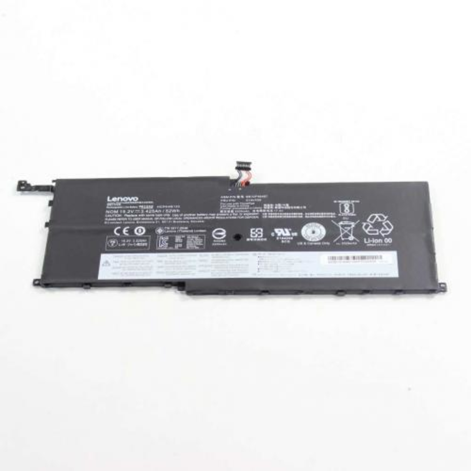 Lenovo Laptop Battery Lithiumion 4 Cells 3290 MAh 53 Wh FRU CRU ThinkPad X1 Carbon 4th Gen 20FB 20FC