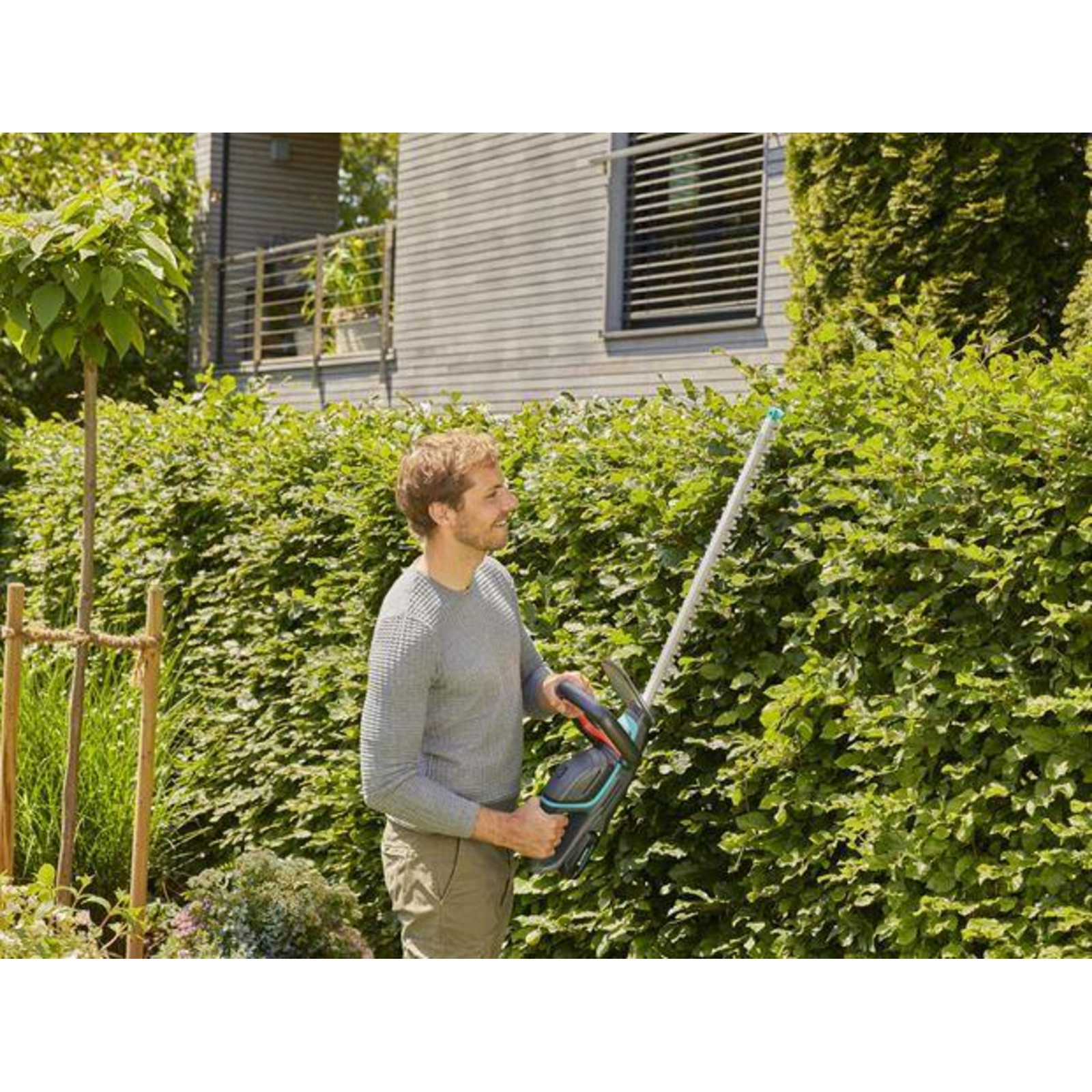 Gardena Cordless Hedge Trimmer ComfortCut 60 18V P4A Solo Grey Turquoise No Battery And Charger