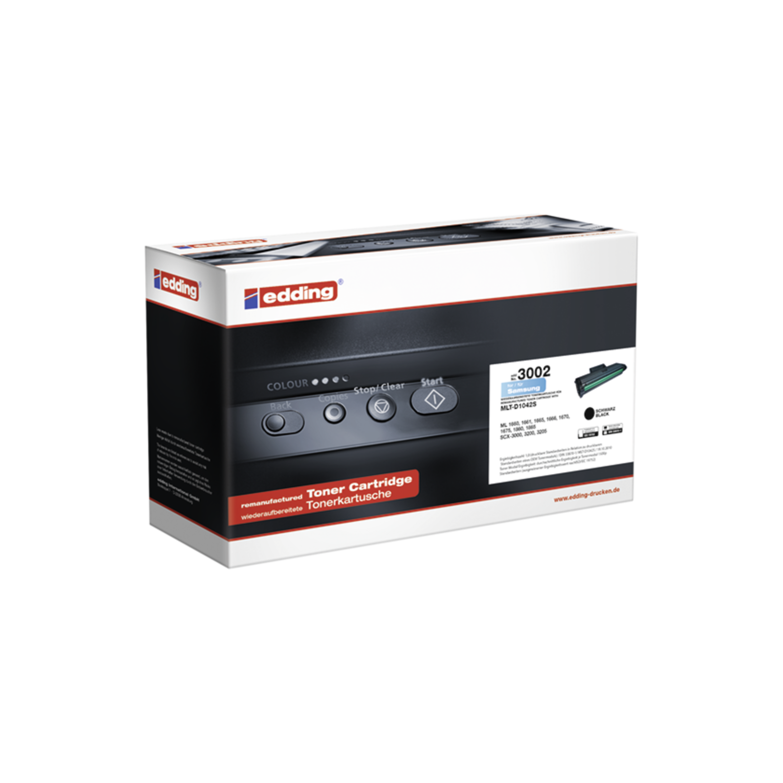 edding Toner Black Compatible with SAMSUNG MLT-D1042S SU737A