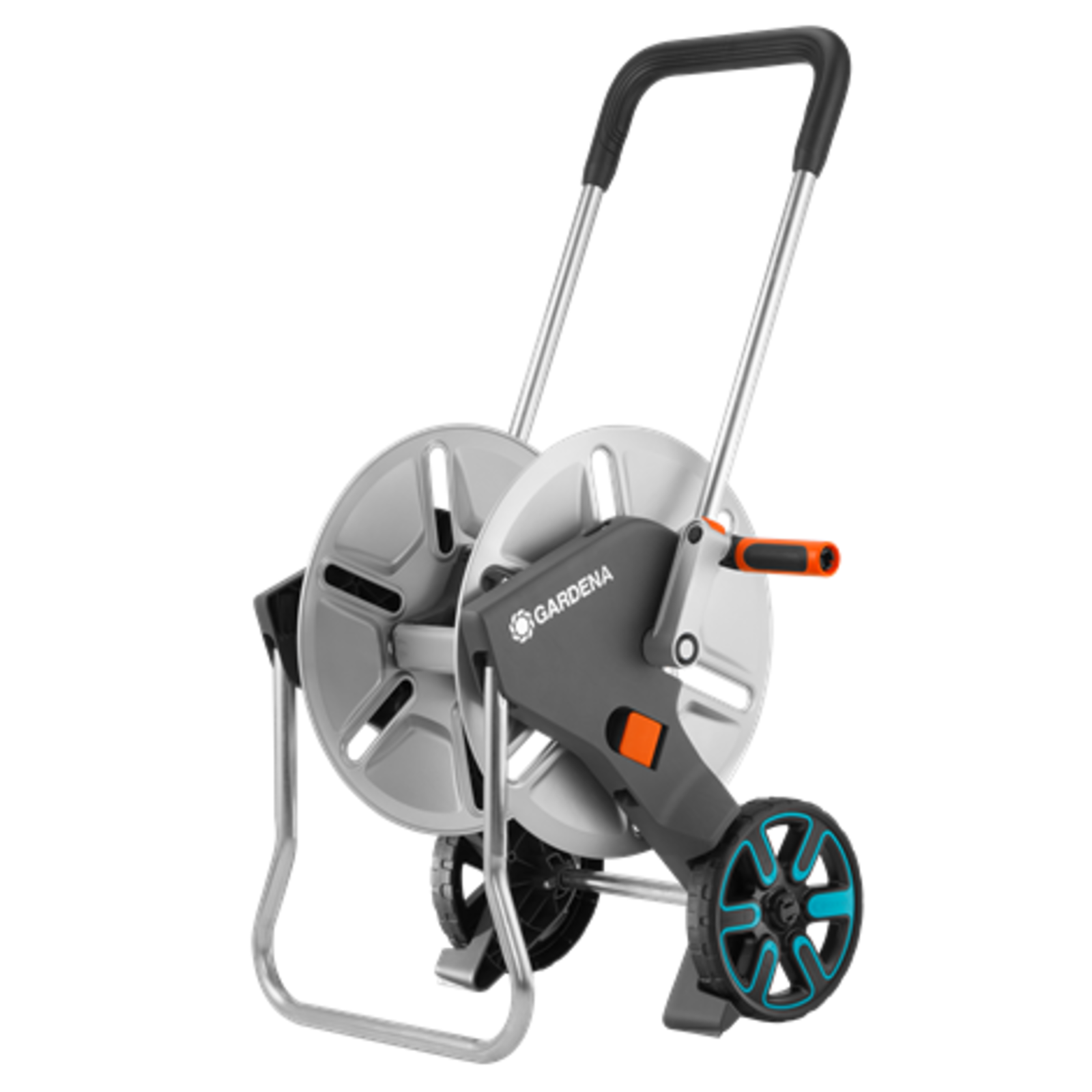 Gardena CleverRoll M Metal Hose Trolley Grey orange