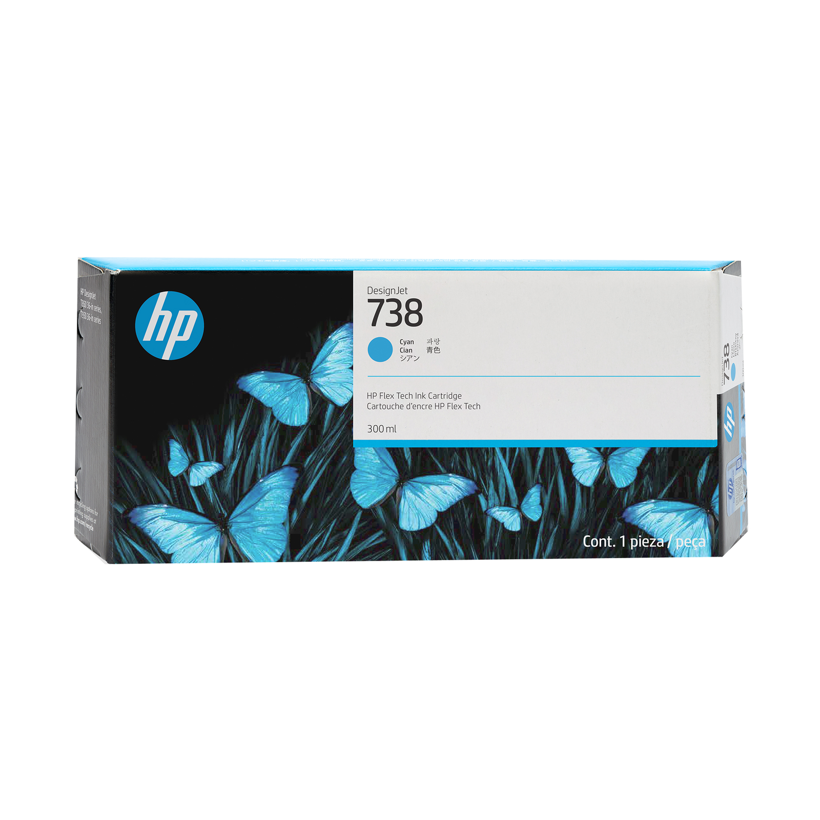 HPI 738 300 Ml cyan Original DesignJet Ink Cartridge for DesignJet T950