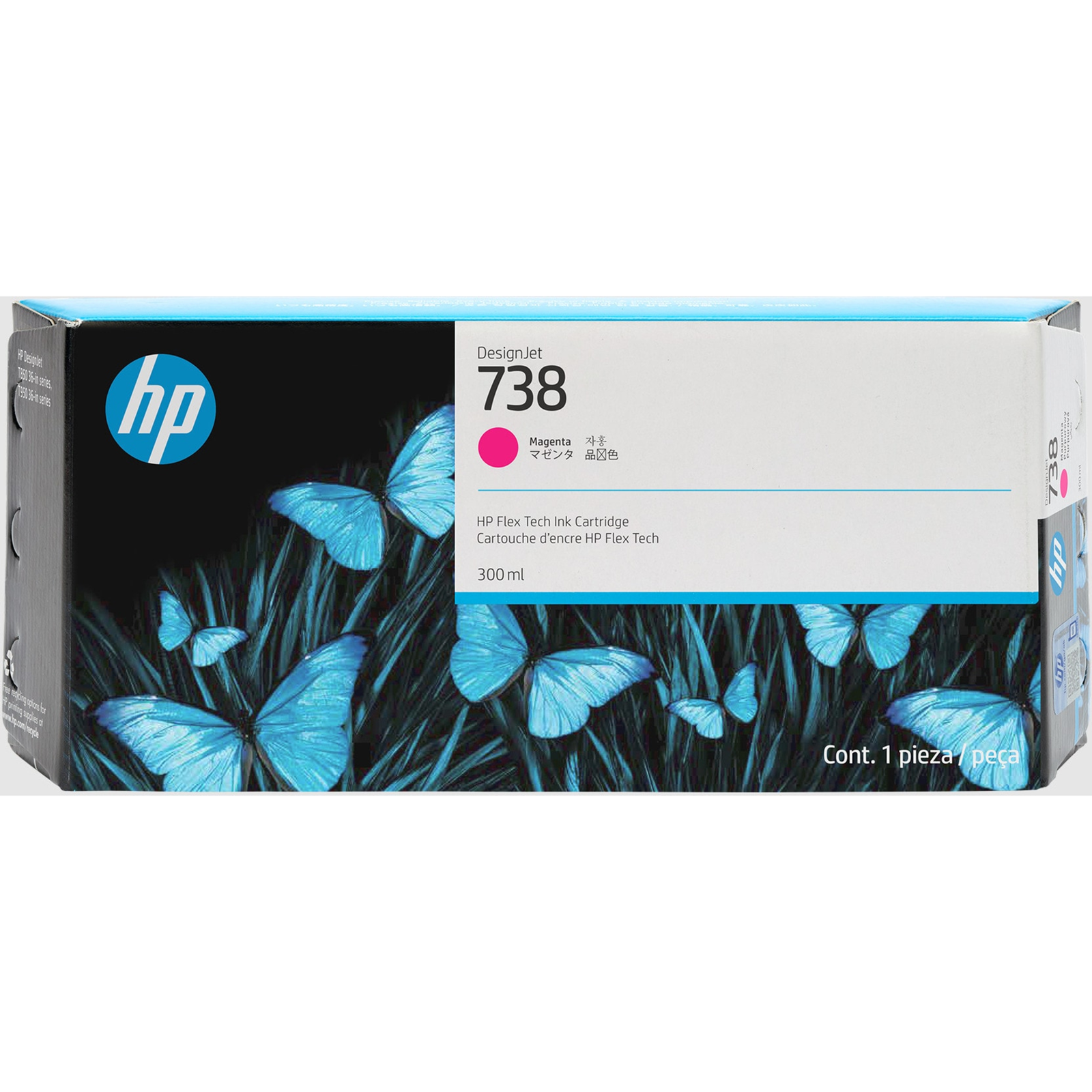HPI 738 300-ml magenta DesignJet Ink Cartridge High XL Yield 300 Ml