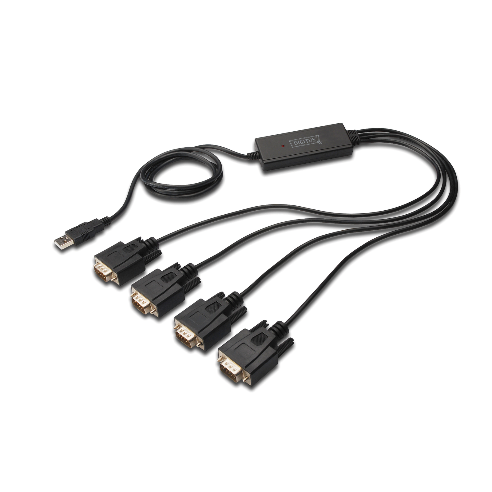 Digitus USB 2.0 Connection Cable 2.0 -4x RS232 Cable 1.5m Black