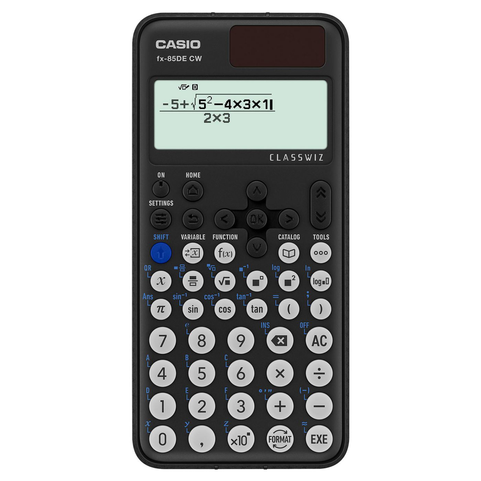 Casio FX-85DE CW Pocket Scientific Calculator 12 Digits Battery-solar Black