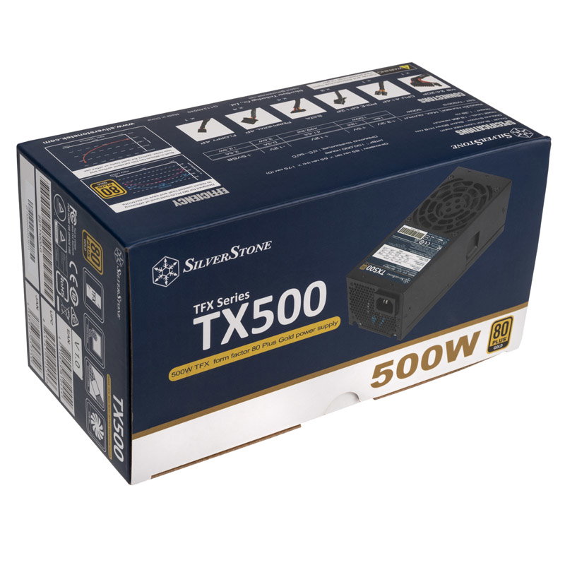 SilverStone SST-TX500-G TFX power supply, 80 PLUS gold - 500 Watt