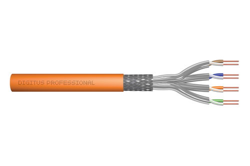 CAT 7 S-FTP INST CABLE 25M - 1200 MHZ DCA AWG 23/1 ORANGE